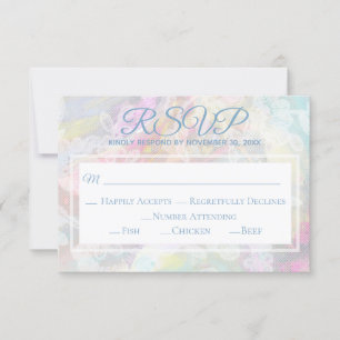 Cartons Réponse *~* Dentelle Blanche Florale Mariage Romantique Vi