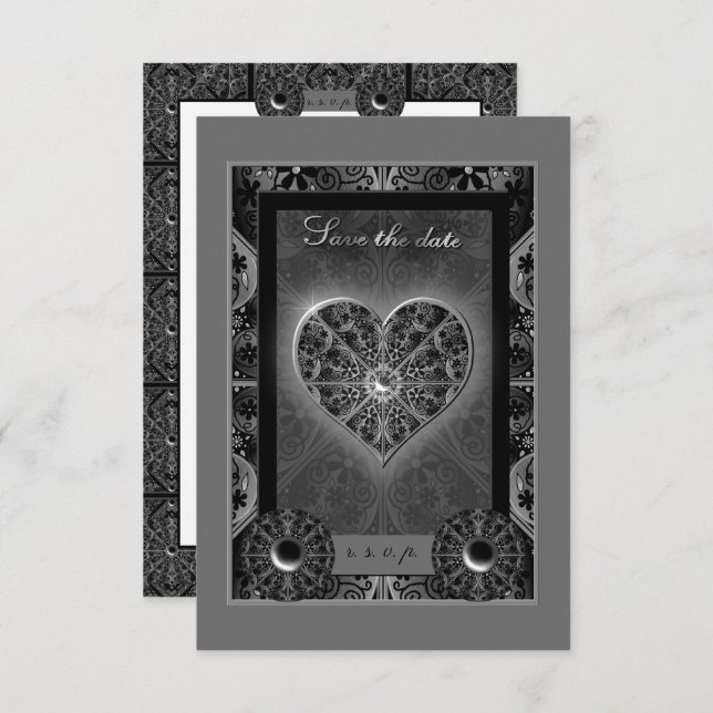 Cartons Réponse Dentelle en céramique Noir (Devant / Derrière)