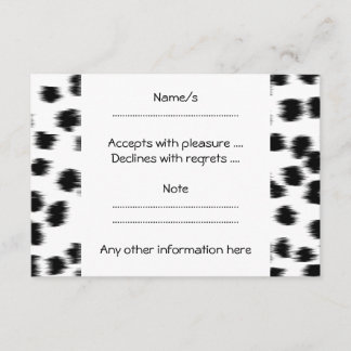 Cartons Réponse Des patters de Black and White Dalmatian.