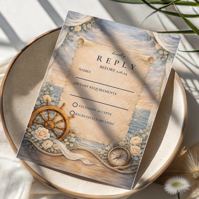 Cartons Réponse Destination Cruise Wedding (Créateur téléchargé)
