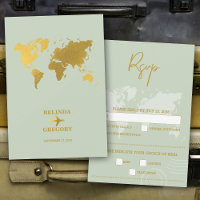 Destination Mariage Monde Passport Sage Vert Or