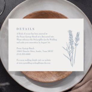 Cartons Réponse Détails de mariage à la fleur sauvage Pervenche En