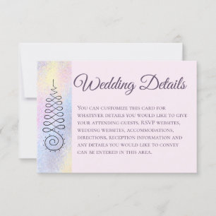 Cartons Réponse *~* Détails de mariage pastel à géométrie sacrée