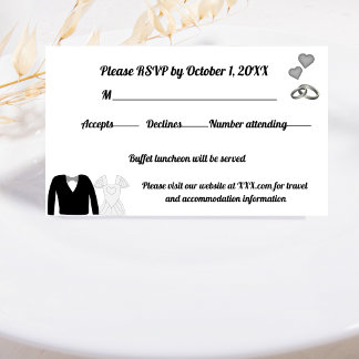 Cartons Réponse Deux coeurs, un amour, nouer la Cravate