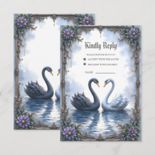 Cartons Réponse Deux cœurs, une réflexion – Mariage romantique de
