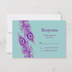 Cartons Réponse Deux plumes de paon