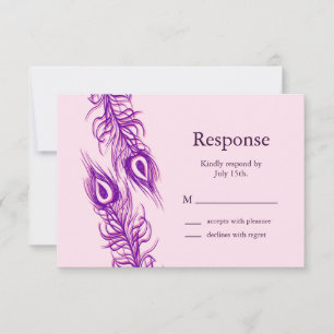 Cartons Réponse Deux plumes de paon