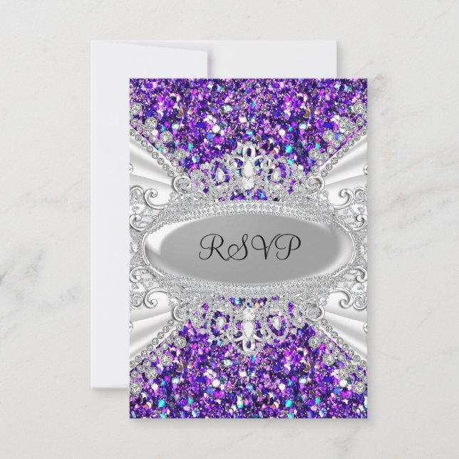 Cartons Réponse Diamant de Parties scintillant violet Tiara Sweet  (Devant)