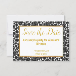 CARTONS RÉPONSE DIAMANT OR ÉLÉGANT SAVE THE DATE