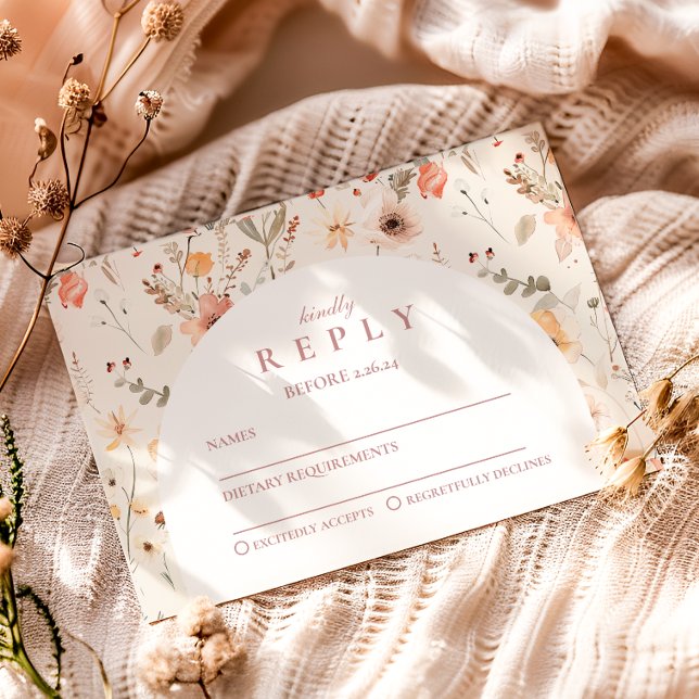 Cartons Réponse Diplômée Chic Botanique Douce (Créateur téléchargé)