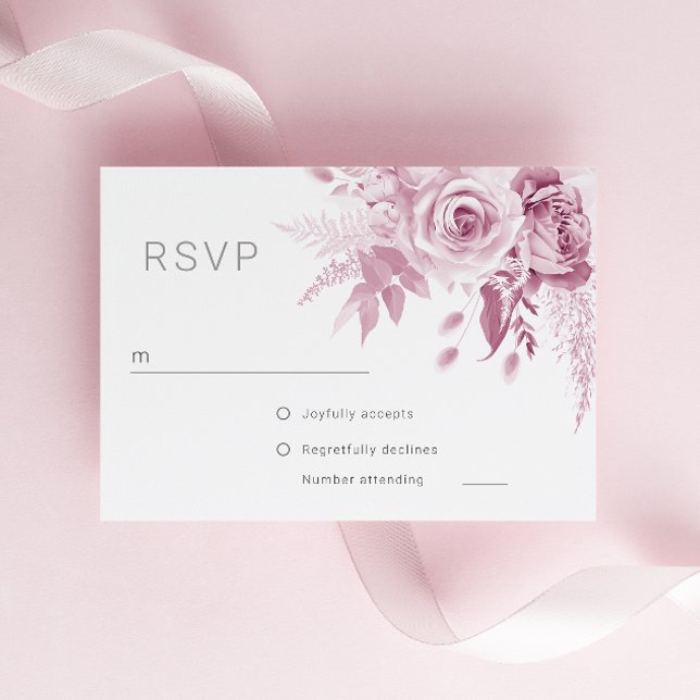 Cartons Réponse Divine rose rose Mariage (Créateur téléchargé)