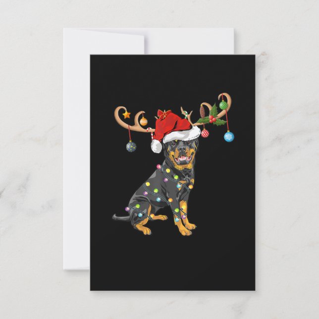 Cartons Réponse Don Rottweiler Xmas Santas Reindeer Rottweiler (Devant)