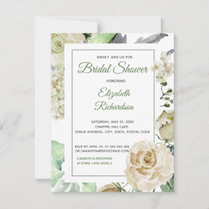Cartons Réponse Douce Bridal Shower Florale Aquarelle Rose