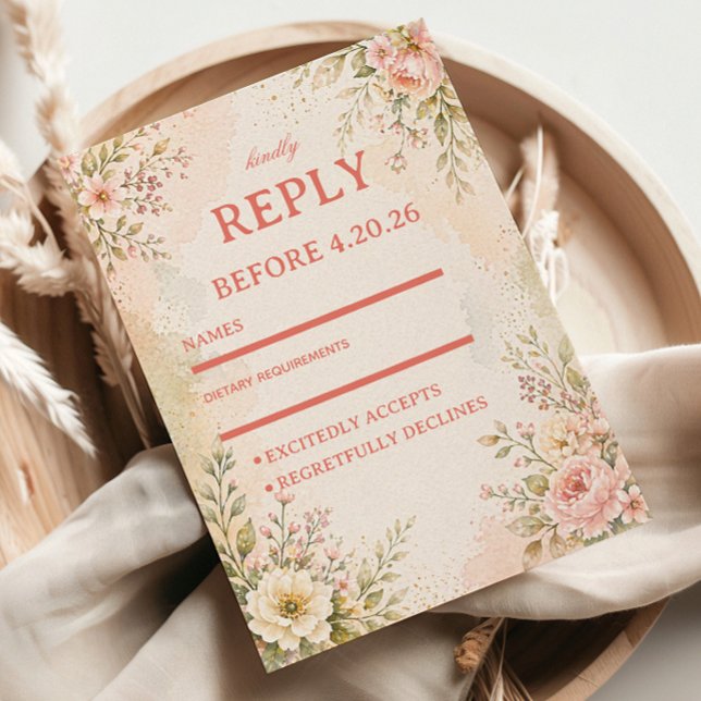 Cartons Réponse Douce Florale Romantique (Créateur téléchargé)