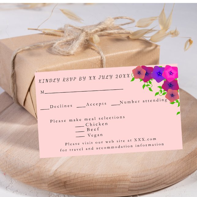 Cartons Réponse Douce Pétunia Rose Romantique (Créateur téléchargé)