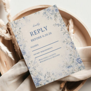 Cartons Réponse Douce Sérénité Florale Bleue Givrée