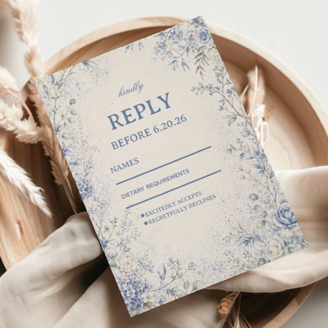 Cartons Réponse Douce Sérénité Florale Bleue Givrée (Créateur téléchargé)