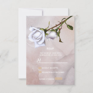 Cartons Réponse Douces Roses Blanches Romantiques Élégantes Floral