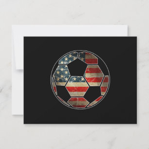 Cartons Réponse Drapeau américain sur balle de football - Drapeau 