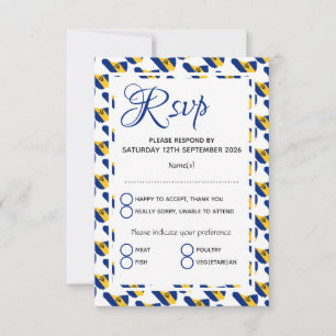 Cartons Réponse Drapeau BARBADOS Mariage patriotique personnalisé