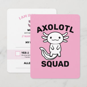 Cartons Réponse Drôle petite équipe de Axolotl personnalisable ros