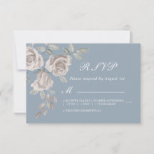Dusty Blue et Dusty Rose Mariage d'aquarelle