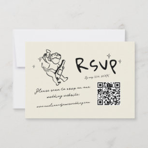 Cartons Réponse Écrit main tiré cupid Quirky Mariage