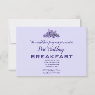 Cartons Réponse Editable Purple Campunala Post Mariage Breakfast