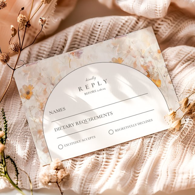Cartons Réponse Éditorial Mariage Champêtre (Créateur téléchargé)