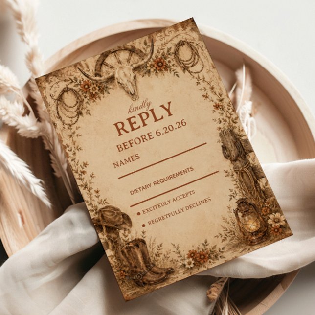 Cartons Réponse Élégance Frontalière Rustique (Créateur téléchargé)