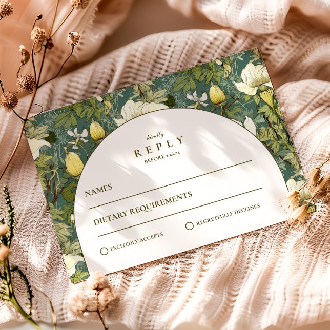 Cartons Réponse Elegant Botanical Arch Garden Wedding (Créateur téléchargé)
