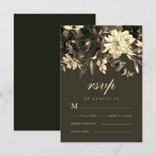 Cartons Réponse Élégant Chocolat Floral Séché Rustique Brown