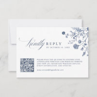 Élégant Code QR Floral Classique Vintage Vert Saug