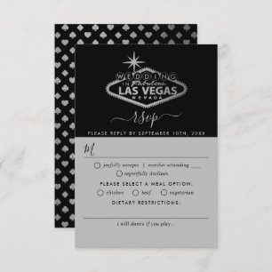 Cartons Réponse Elégant Las Vegas Destination Mariage