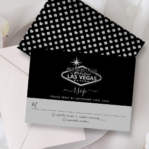 Cartons Réponse Elégant Las Vegas Destination Mariage