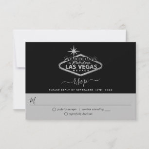 Cartons Réponse Elégant Las Vegas Destination Mariage