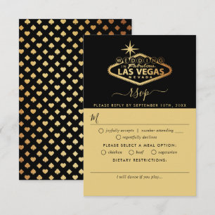 Cartons Réponse Elégant Las Vegas Destination Mariage