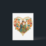 Cartons Réponse Elegant  Love Heart<br><div class="desc">This elegant romantic illustration features a medieval-style couple embraced inside a beautifully ornate floral heart frame. Perfect for wedding gifts, anniversary presents, Valentine’s Day items, greeting cards, and romantic home décor. The rich details, vintage colors, and hand-painted texture make this design feel timeless, warm, and full of emotion. Ideal for...</div>