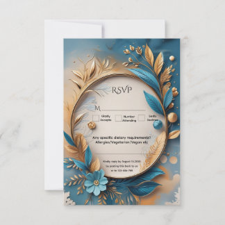 Cartons Réponse Elégant Mariage Botanique De Luxe Sophistiqué