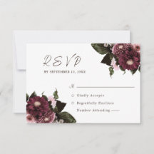 Élégant Mariage floral bordeaux blanc