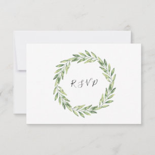 Cartons Réponse Élégant Mariage floral de la couronne de feuillage