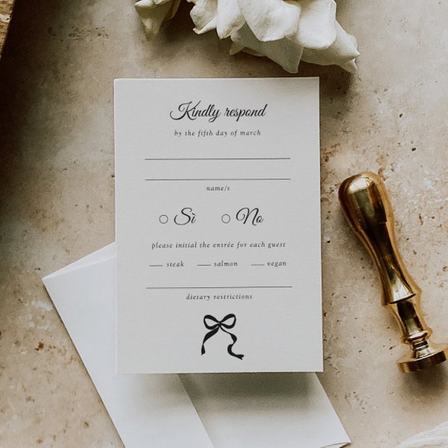 Cartons Réponse Élégant Mariage minimal à mâchoires (Créateur téléchargé)