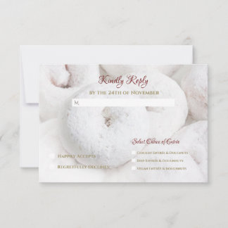 Cartons Réponse Elégant Mariage moderne Ethereal White Doughnut