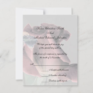 Cartons Réponse Élégant Mariage Rosebud