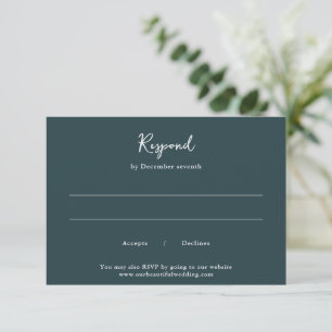 Cartons Réponse Élégant Mariage vert de la forêt