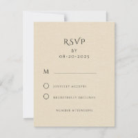 Élégant minimaliste Crème Lin Effet Mariage
