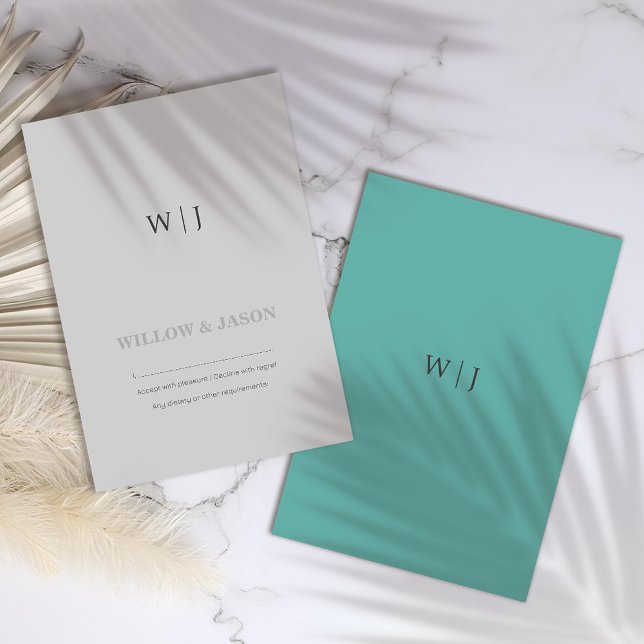 Cartons Réponse Élégant minimaliste mariage (Créateur téléchargé)