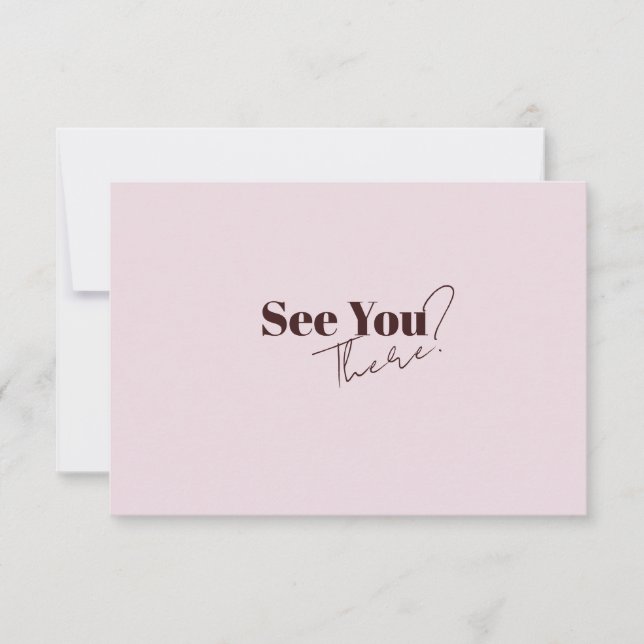 Cartons Réponse Élégant minimaliste moderne QR Code Mariage (Devant)