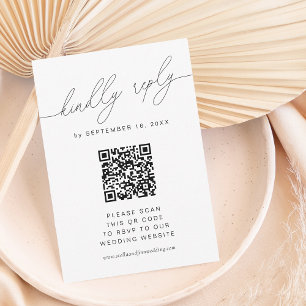 Cartons Réponse Élégant Moderne Script Avec Code QR