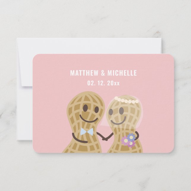 Cartons Réponse Élégant Noix Roses Sur L'Un De L'Autre Mignonne Ma (Dos)